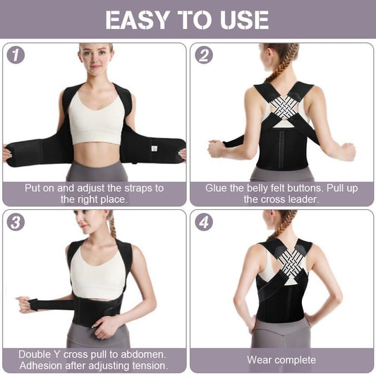 Adjustable Back Posture Corrector/ Slouching Relieve Pain Belt Women Men